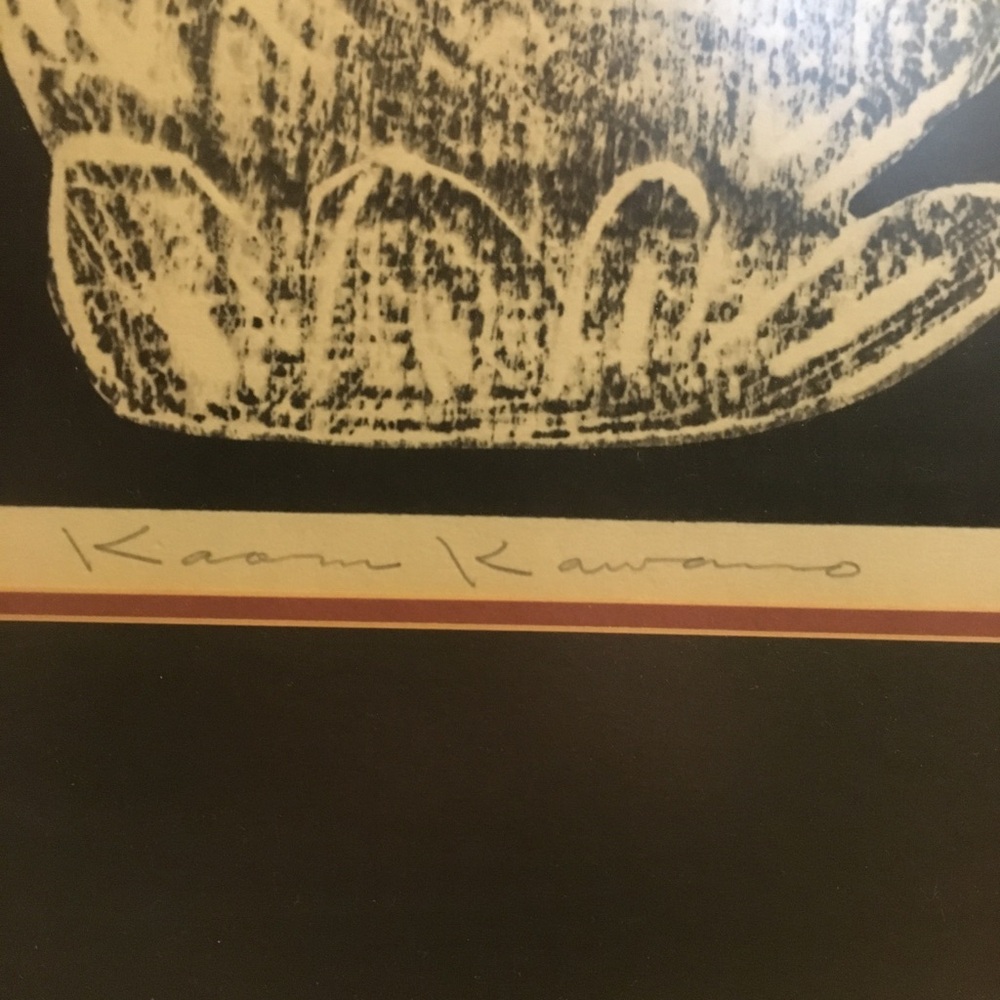 Kaoru Kawano Woodblock Print of Mother and Child - Signed and Framed. - Picture 2 of 2